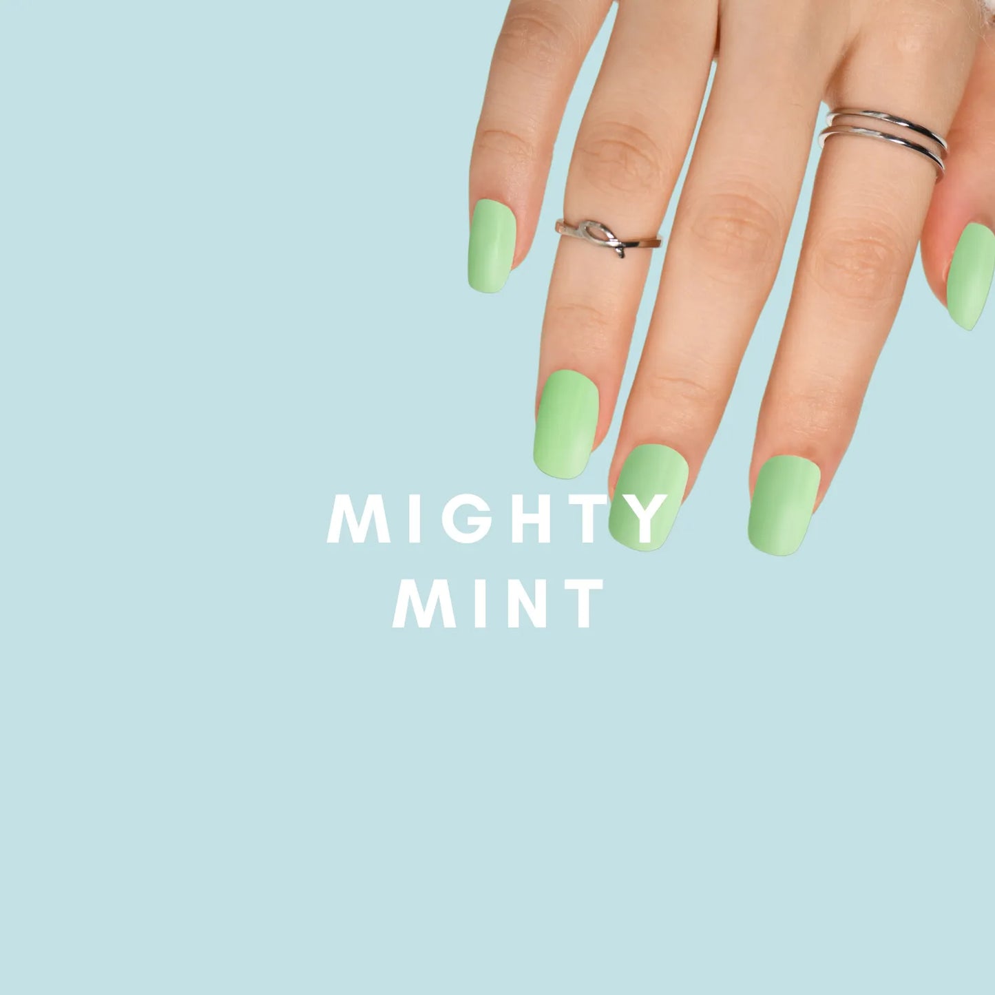 Mighty Mint - glow yourself up with light minty green nail wraps | ManiTini