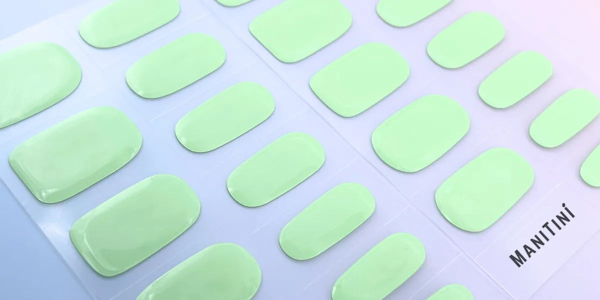 Mighty Mint - light minty green nail wraps | ManiTini