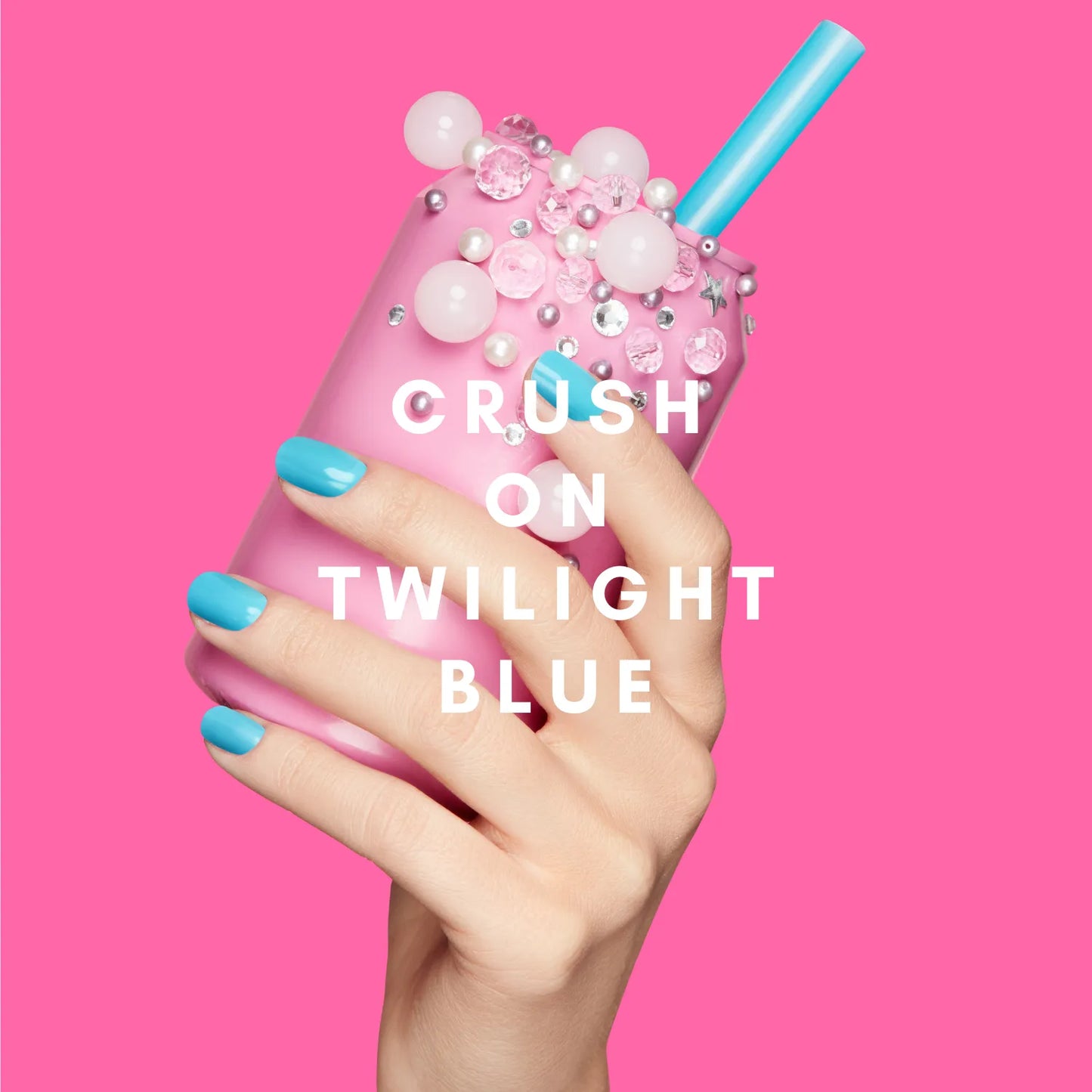 Crush on Twilight Blue - glow yourself up with neon blue nail wraps | ManiTini
