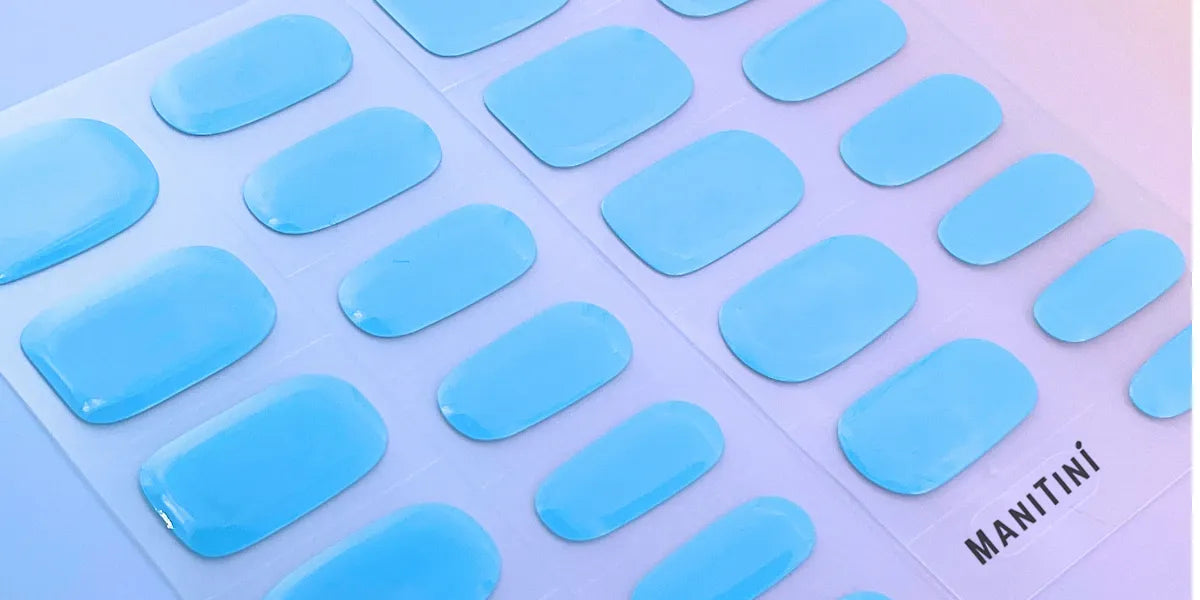 Crush on Twilight Blue - neon blue nail wraps | ManiTini