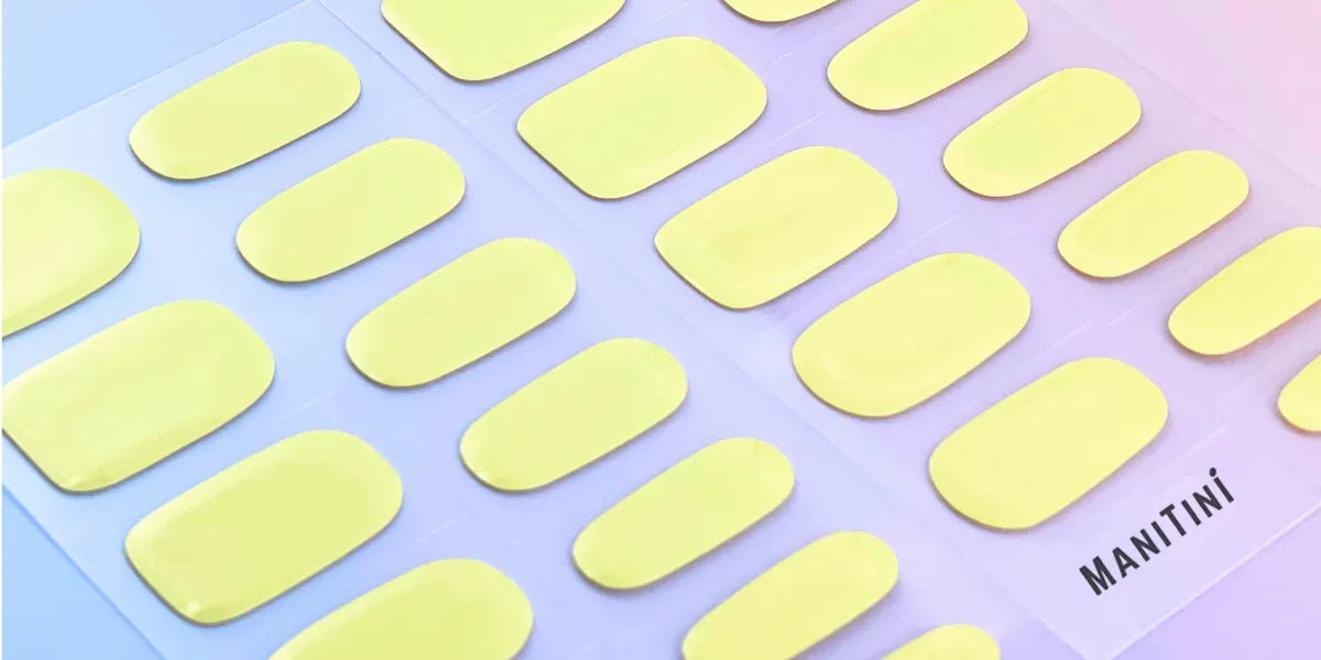 Creamy Luxe - vanilla custard yellow nail wraps | ManiTini