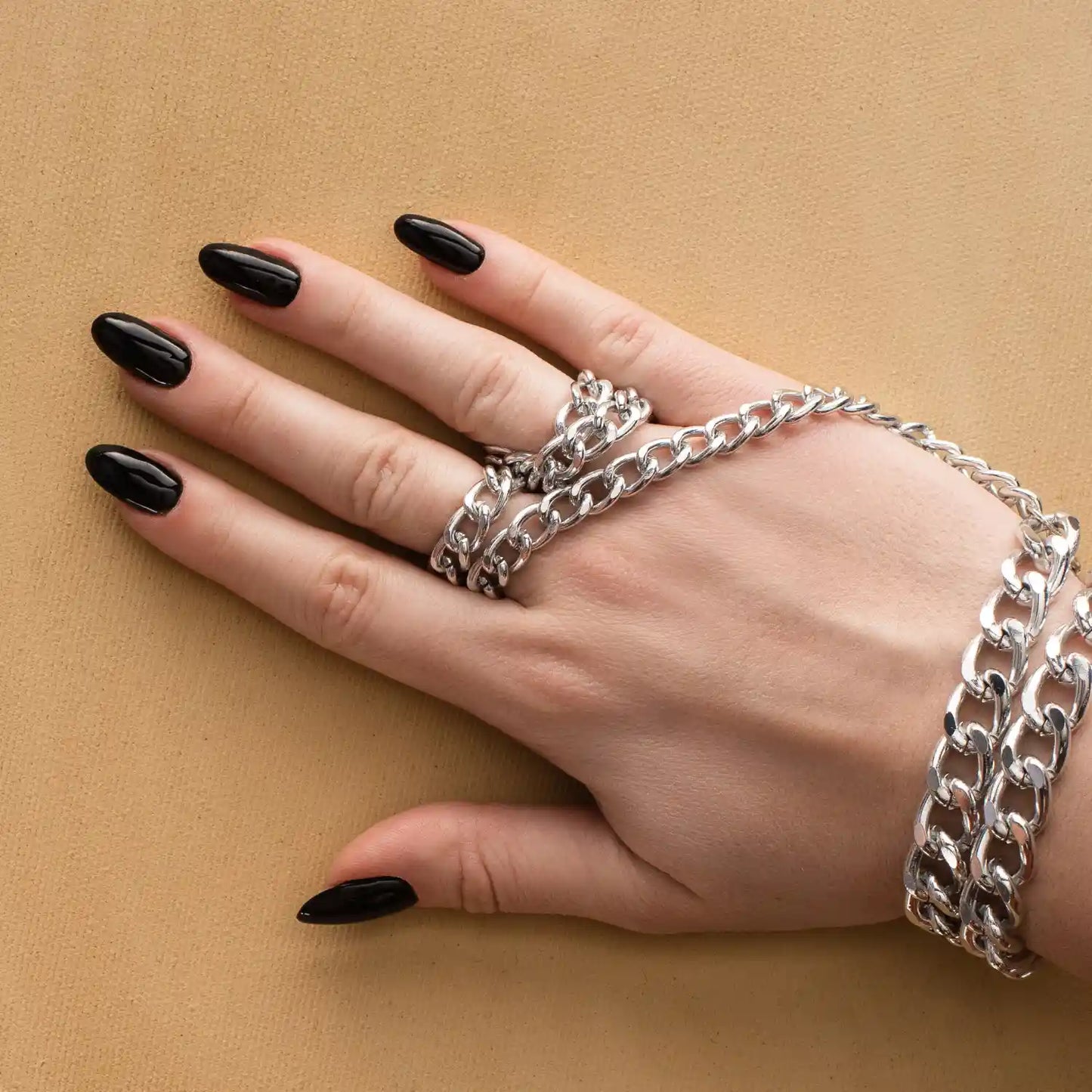 Sublime Noir - cool-chic and solid black art nail wraps | ManiTini