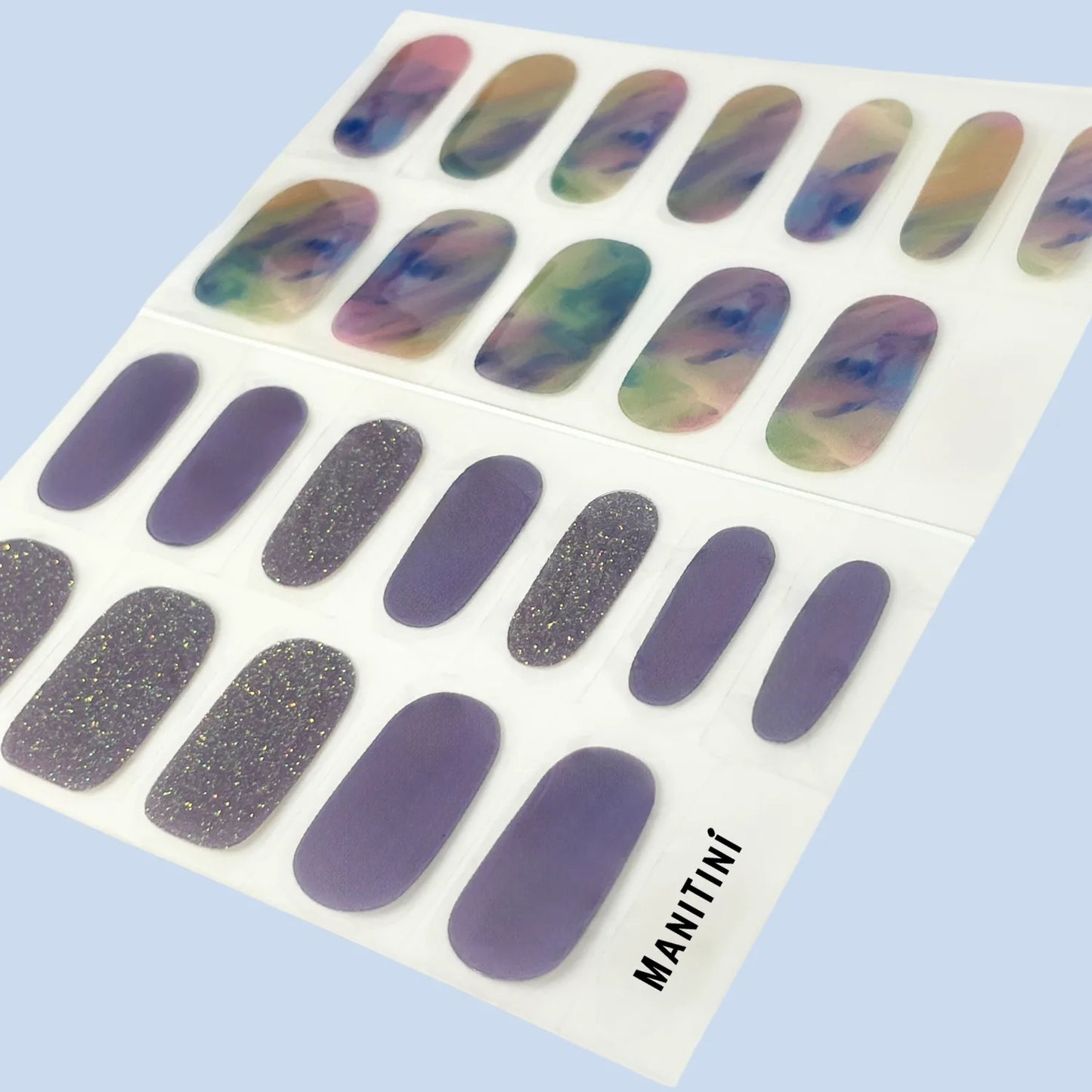 Mystical Unicorn - purple pastel shimmer art nail wraps | ManiTini