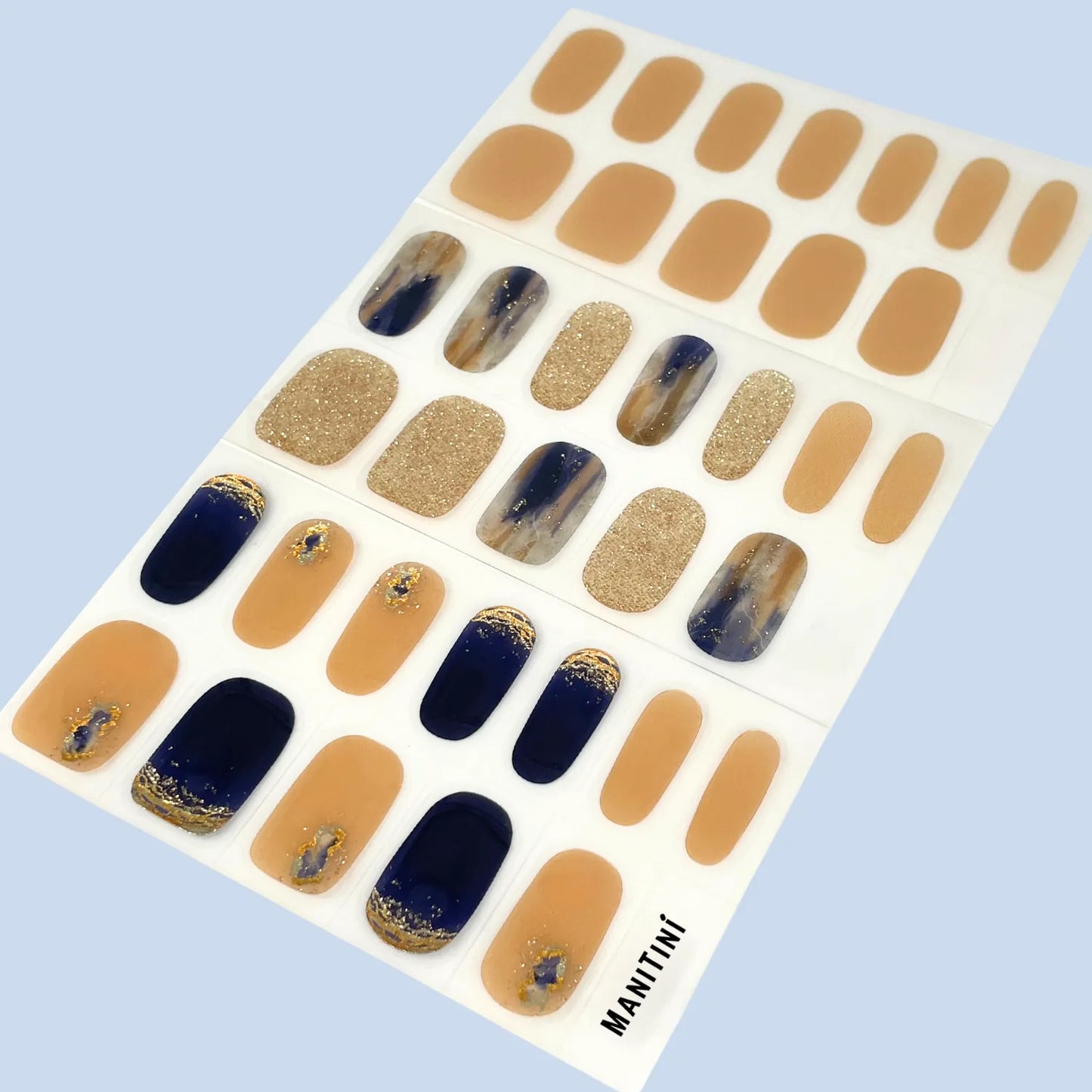 Love in Purple Thunder - premium purple blue and shimmer art nail wraps | ManiTini