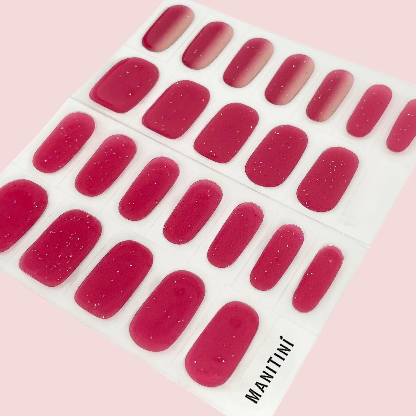 Burgundy Chandelier - red shimmer art nail wraps | ManiTini