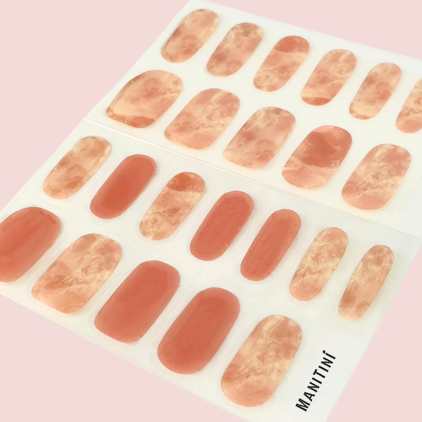 Cotton Candy Sky - pink granite art nail wraps | ManiTini