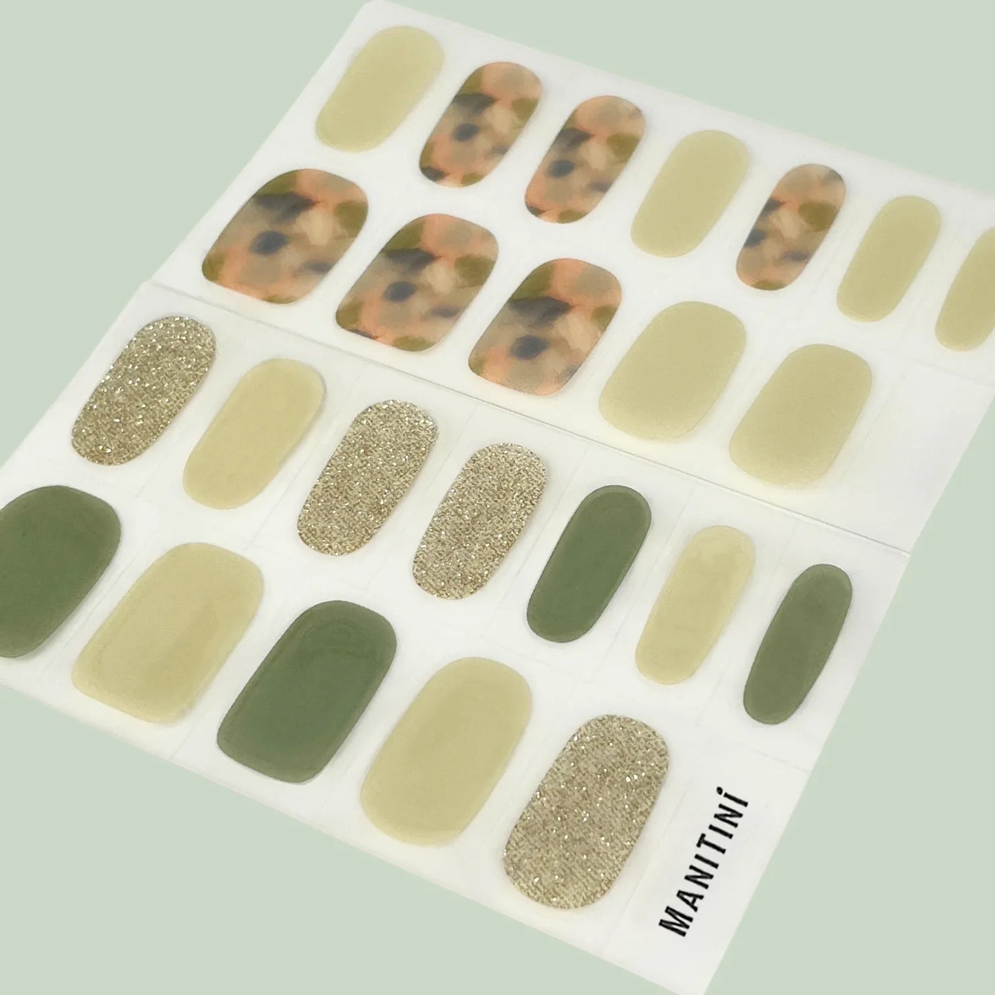ForestNymph - green and shimmer art nail wraps | ManiTini