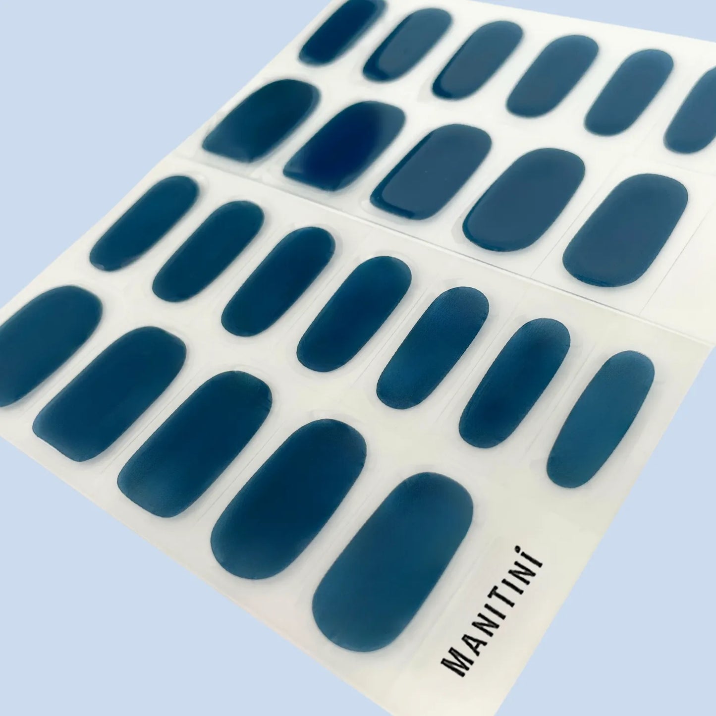 Midnight Ocean - turquoise blue solids art nail wraps | ManiTini