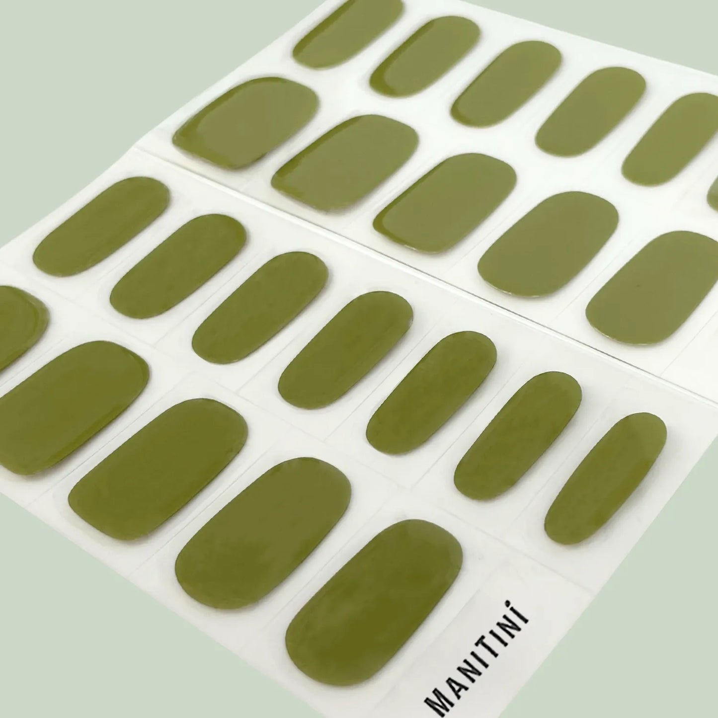 Pea Whimsy - green solids art nail wraps | ManiTini