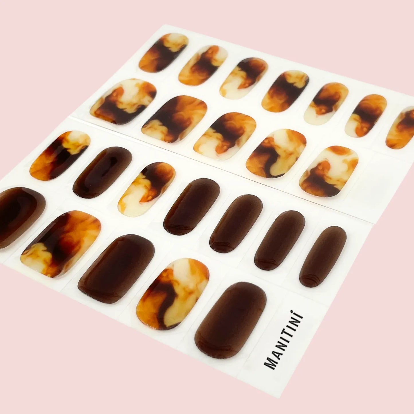 Piccolo Latte - brownish latte art nail wraps | ManiTini