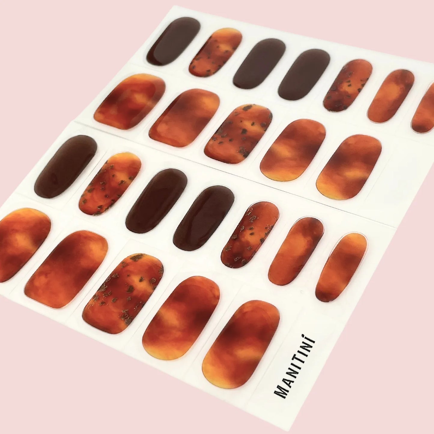 Rosewood Piano Harmony - red and brown shimmer art nail wraps | ManiTini