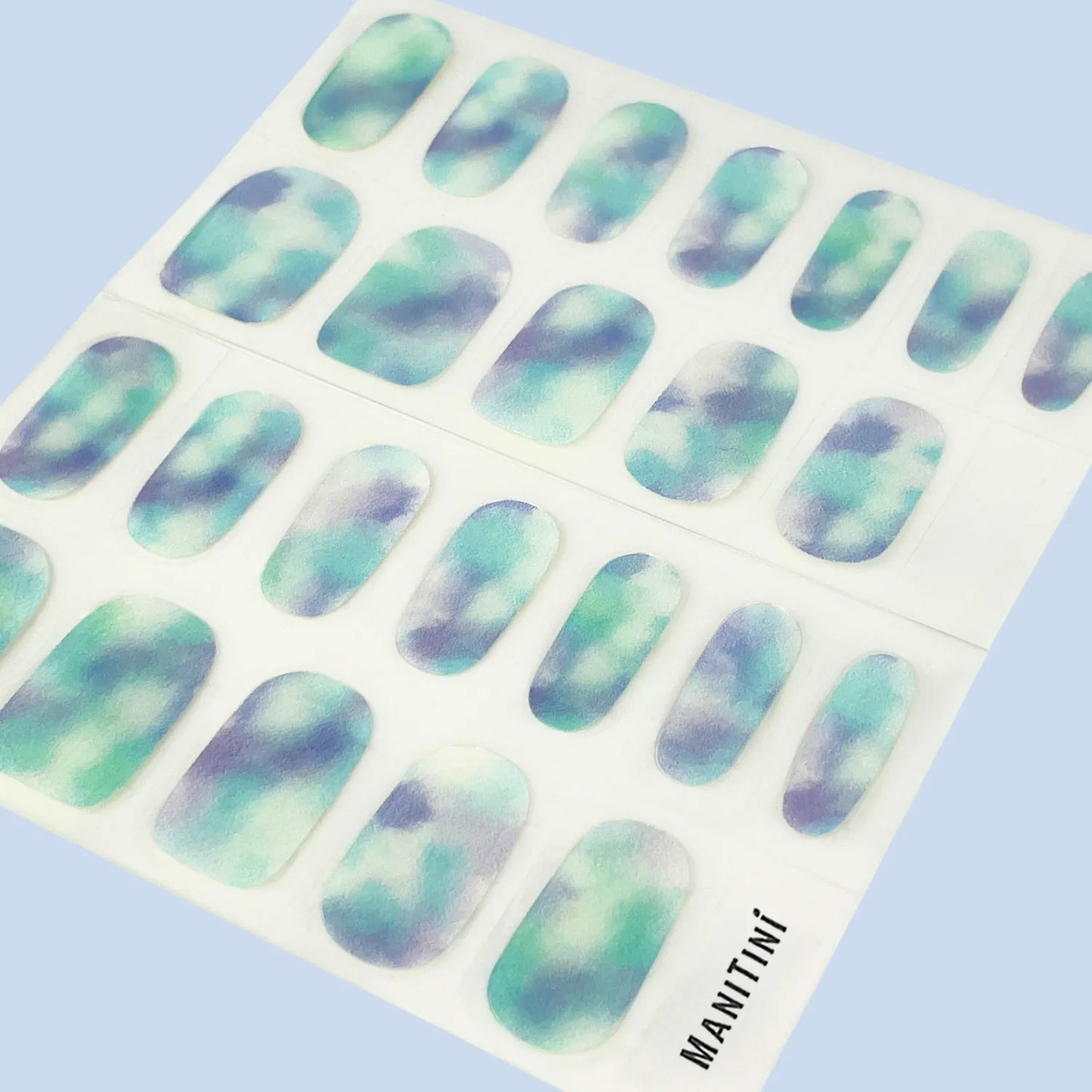 Soulful Cloud - blue pastel art nail wraps | ManiTini