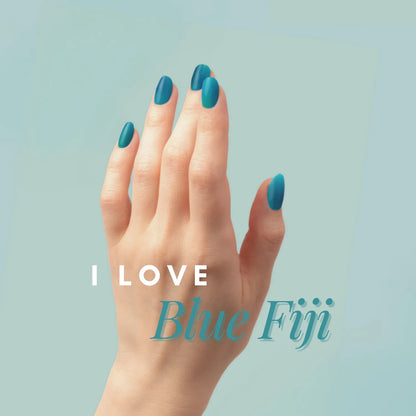 I Love Blue Fiji - glow yourself up with blue green art nail wraps with kiwi fruit design | ManiTini