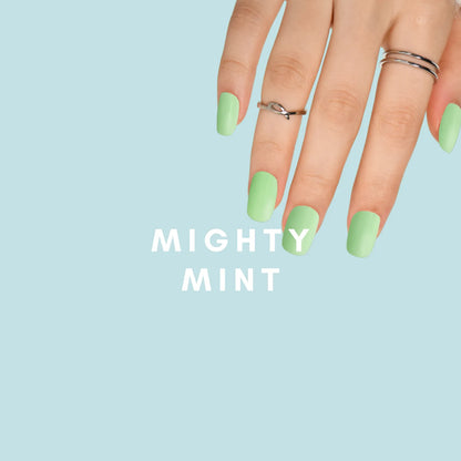 Mighty Mint - glow yourself up with light minty green nail wraps | ManiTini 