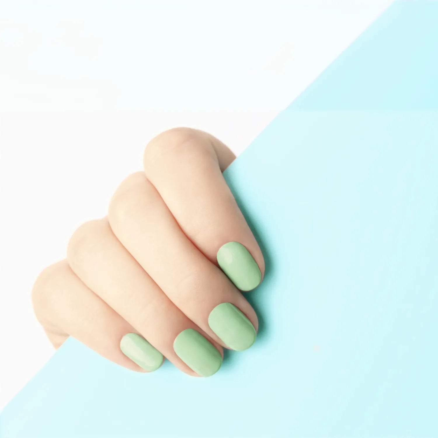 Mighty Mint - shine yourself with light minty green nail wraps | ManiTini 