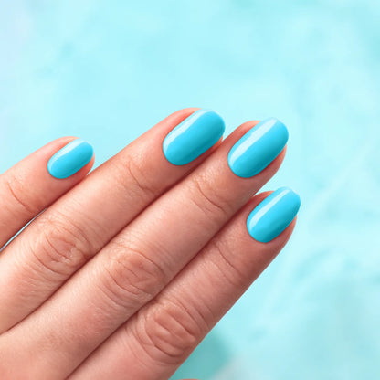 Crush on Twilight Blue - pamper yourself with neon blue nail wraps | ManiTini 