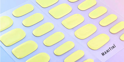 Creamy Luxe - vanilla custard yellow nail wraps | ManiTini 