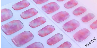 Strawberry Jelly - pink pastel art nail wraps | ManiTini 