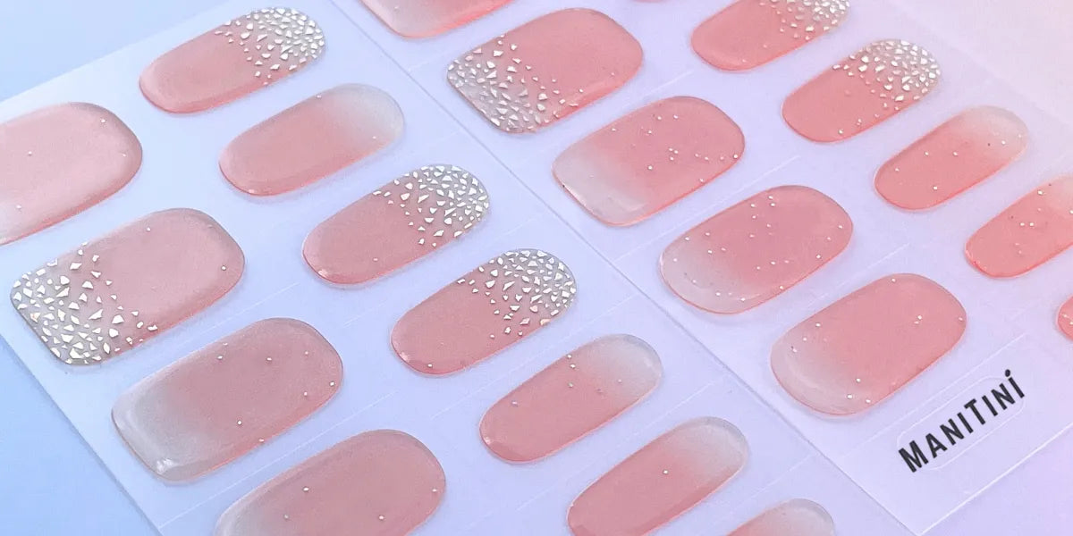 Youthful Gala - pink and shimmer nail wraps | ManiTini