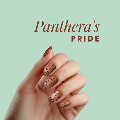 Panthera's Pride - glow yourself up with cool-chic and fierce art nail wraps with animal pattern design | ManiTini 