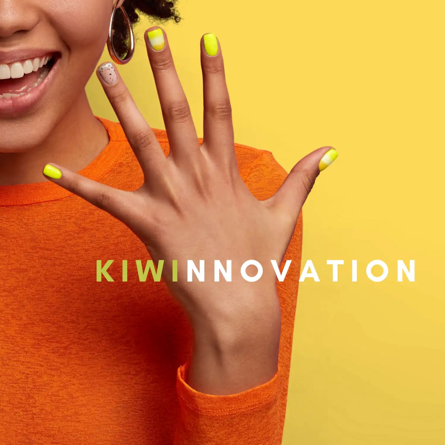 Kiwinnovation - glow yourself up with creative and cool-chic art nail wraps with kiwi fruit design | ManiTini 