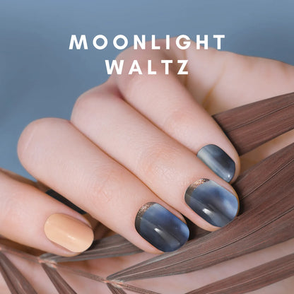 Moonlight Waltz - glow yourself up with blue and pink art nail wraps | ManiTini 