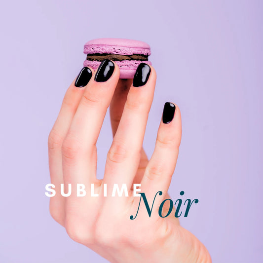 Sublime Noir - glow yourself up with cool-chic and solid black art nail wraps | ManiTini 