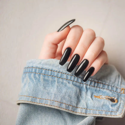 Sublime Noir - love yourself with cool-chic and solid black art nail wraps | ManiTini 