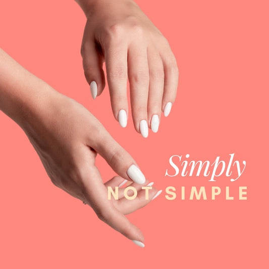 Simply Not Simple - glow yourself up with pure white art nail wraps | ManiTini 