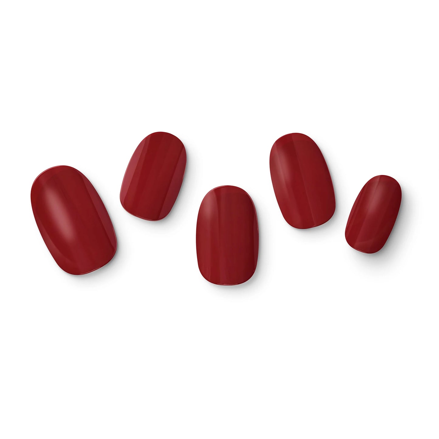 The gel nail wraps of ManiTini 'Garnet Blaze' showcasing the fiery passion of the garnet red ignite your spirit.