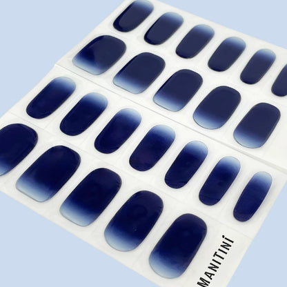 Pacific Charm - deep blue art nail wraps | ManiTini 