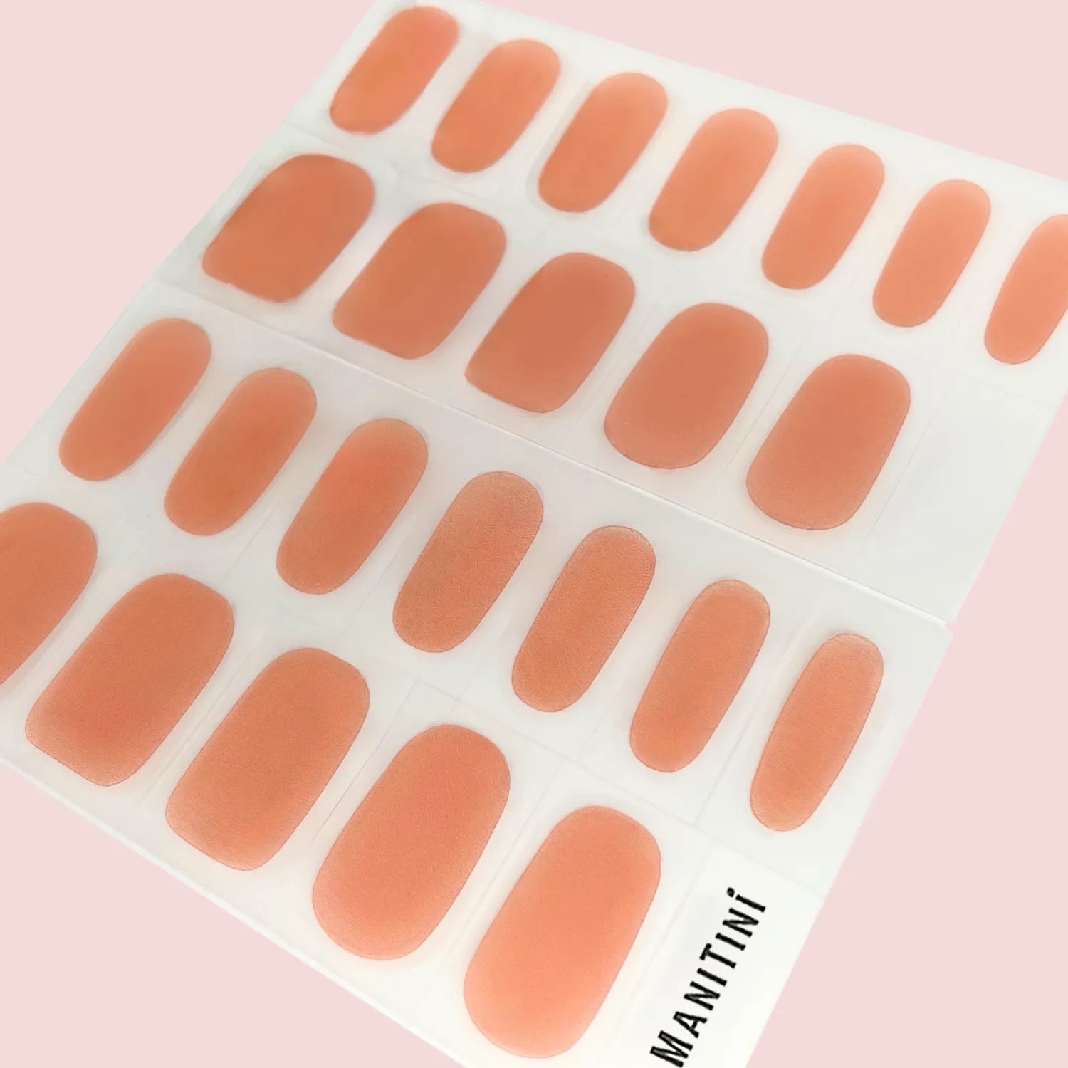 Peachy Crush - peachy pastel solids art nail wraps | ManiTini